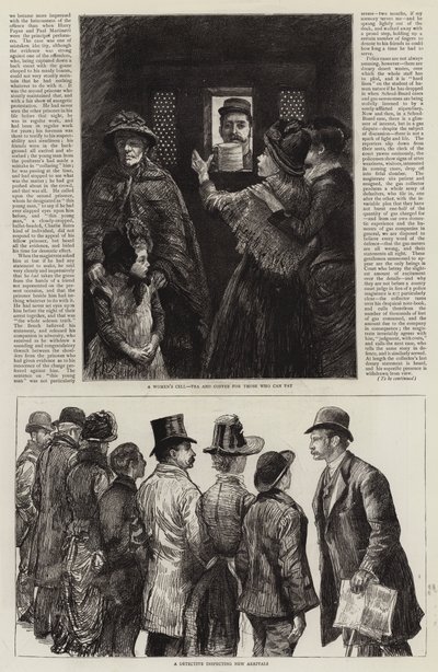 ロンドン警察裁判所でのスケッチ 作： Charles Paul Renouard